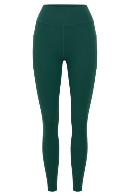 Briar V Back Leggings With Pockets - Green-My Chic Way.All Rights Reserved