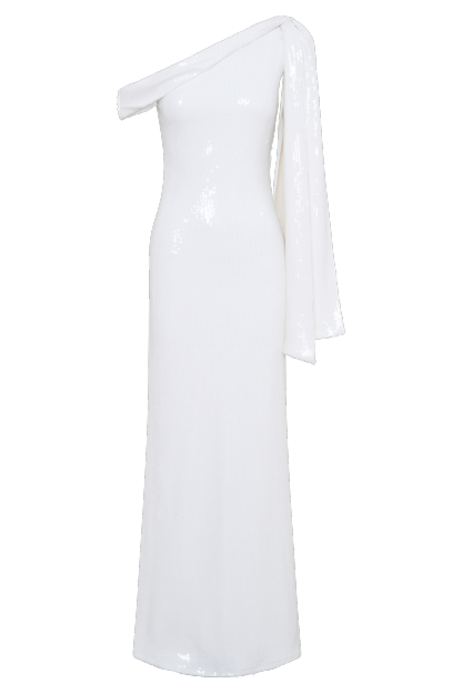 Catarina Sequin Maxi Dress - White-My Chic Way.All Rights Reserved