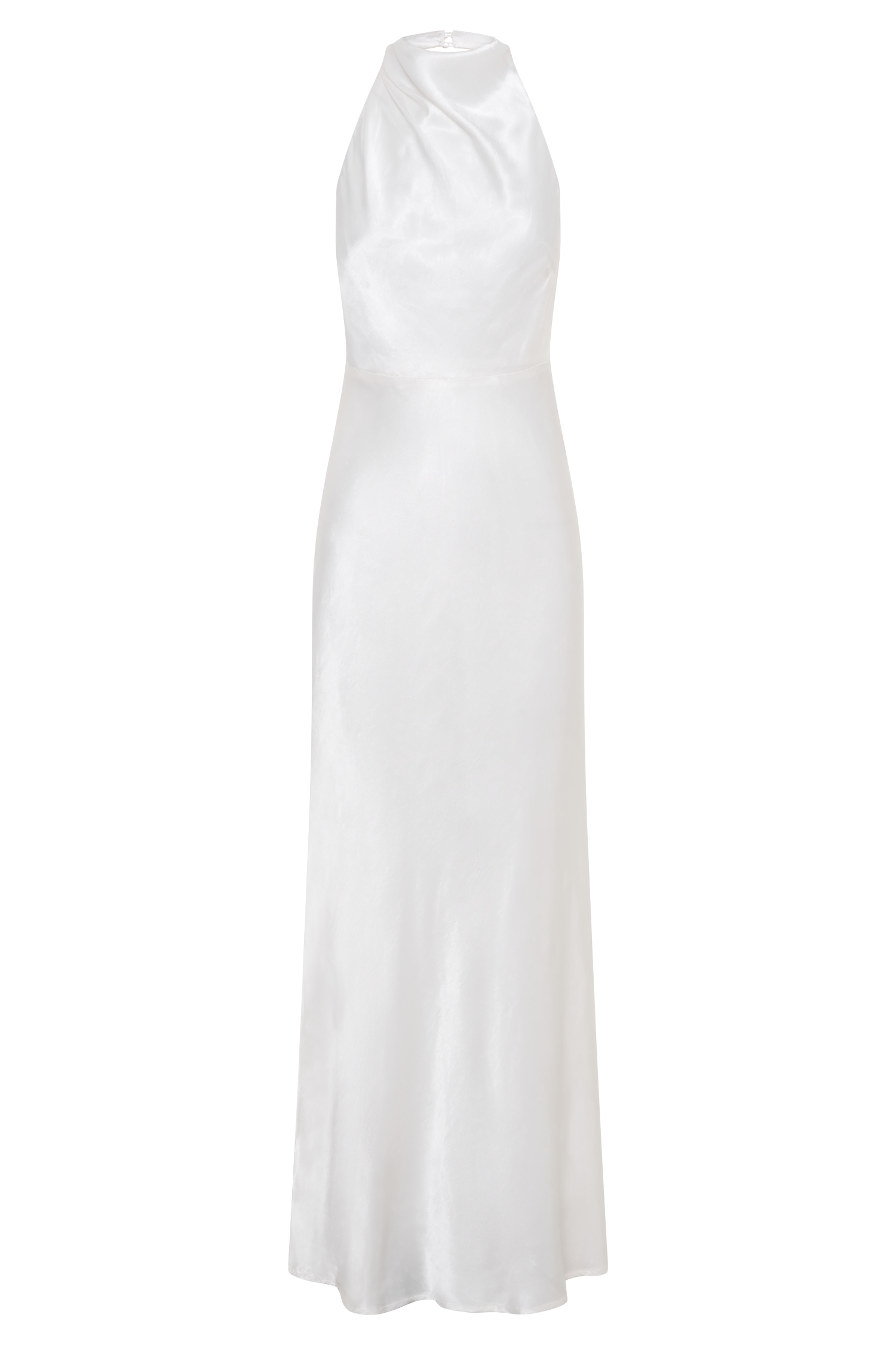 Esther Iridescent Satin Cowl Maxi Dress - Ivory-My Chic Way.All Rights Reserved
