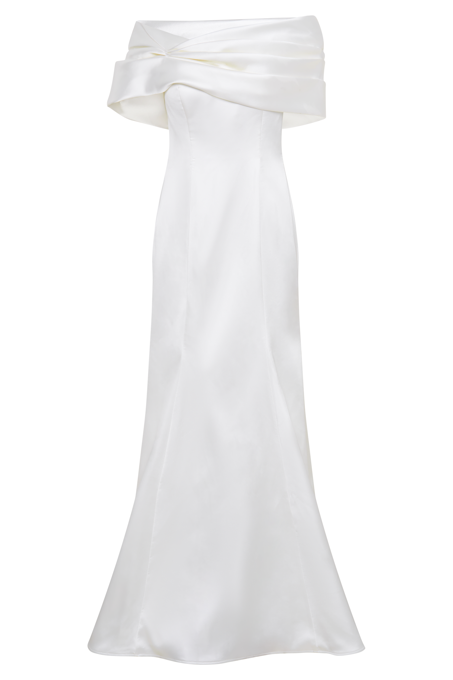 Saosire Satin Wedding Gown - White-My Chic Way.All Rights Reserved