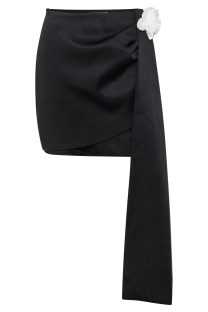 Margot Rose Mini Skirt - Black-My Chic Way.All Rights Reserved