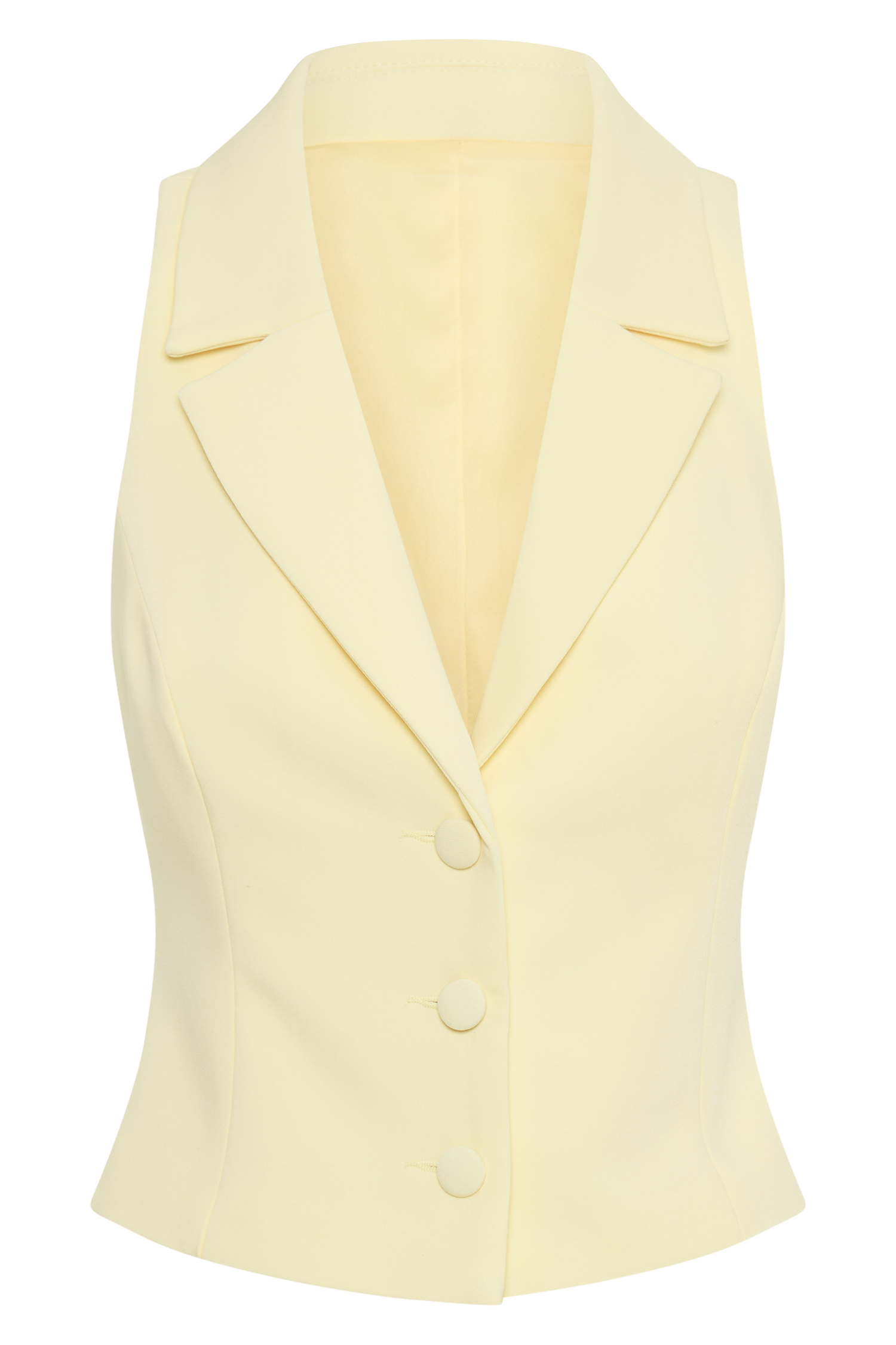 Mura Suiting Vest - Lemon-My Chic Way.All Rights Reserved