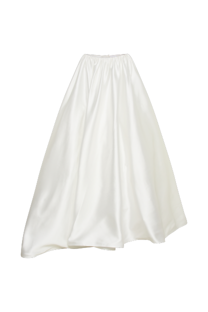 Kelsey Satin Maxi Skirt - White-My Chic Way.All Rights Reserved