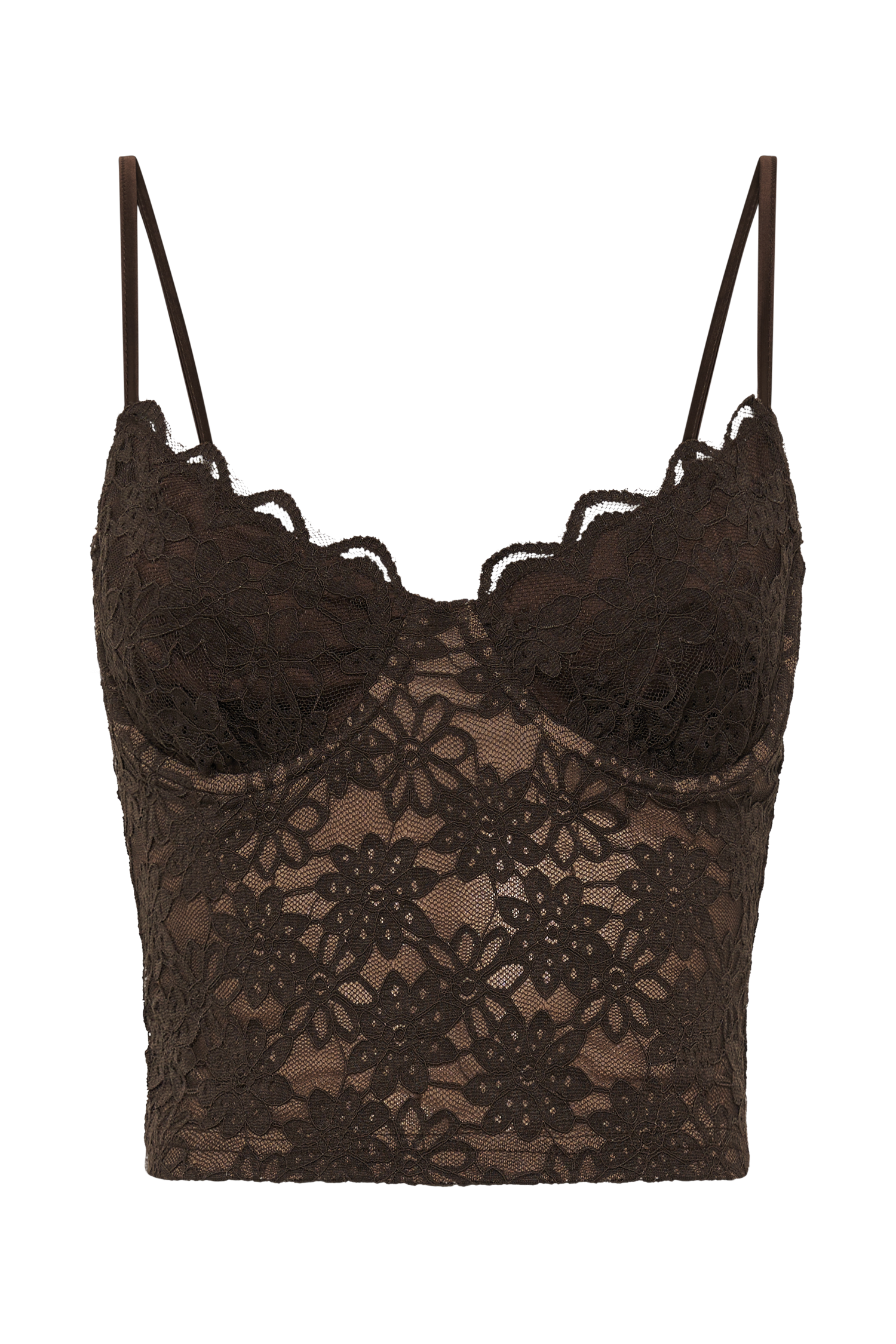 Joey Lace Corset Top - Chocolate-My Chic Way.All Rights Reserved