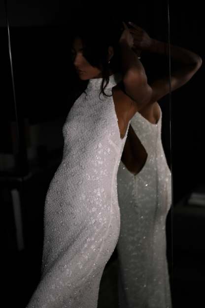 Emery Lace Halter Maxi Dress - White-My Chic Way.All Rights Reserved
