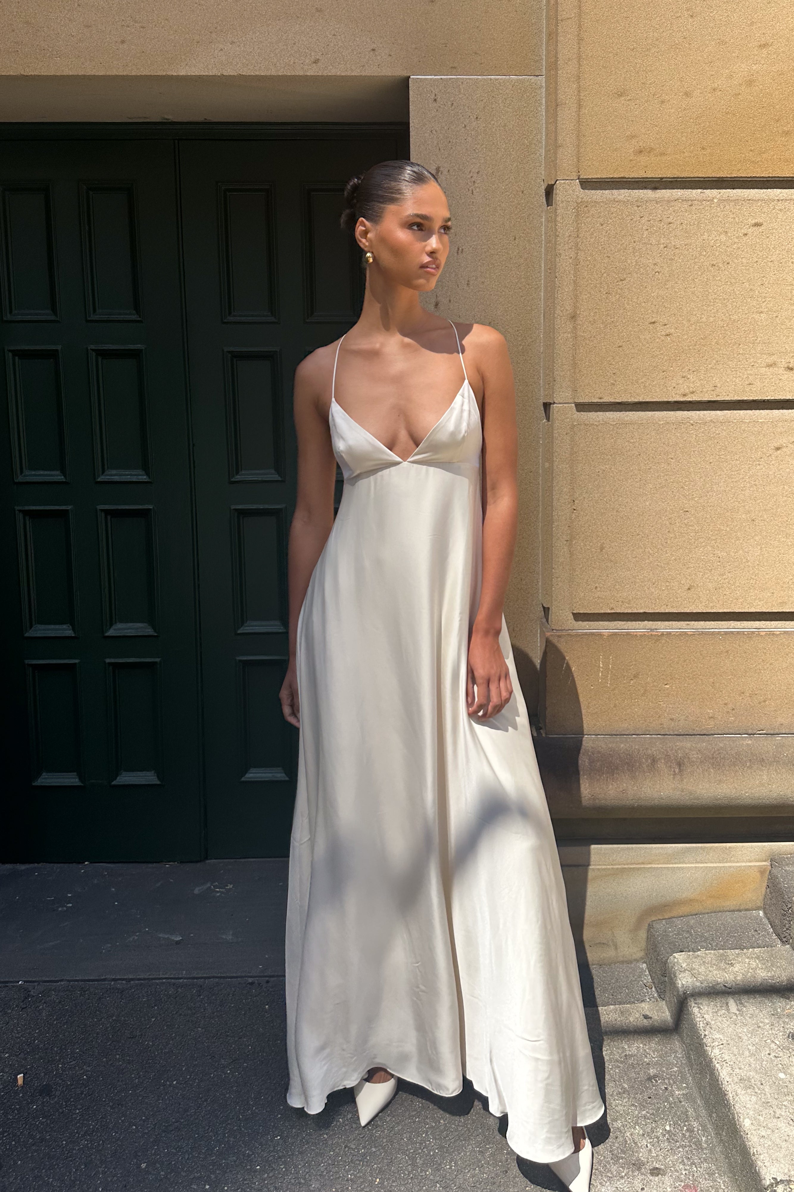 Melisandre Baby Doll Maxi Dress - Sand-My Chic Way.All Rights Reserved