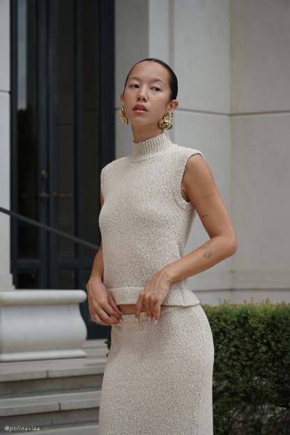 Azalea Sleeveless Knit Top - Wheat-My Chic Way.All Rights Reserved