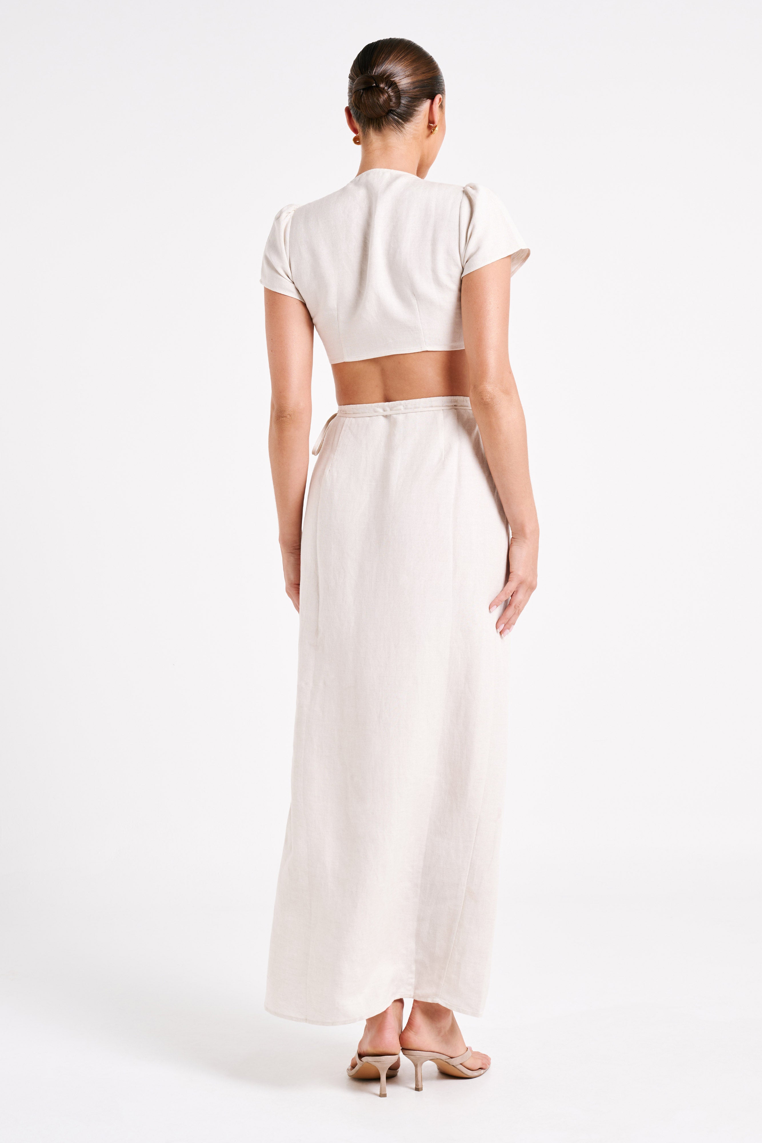 Fatima Linen Crop Top - Natural-My Chic Way.All Rights Reserved