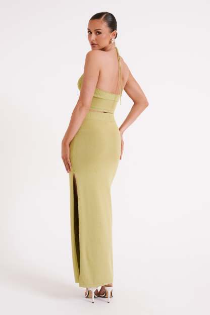 Darby Knit Midi Skirt - Sage-My Chic Way.All Rights Reserved