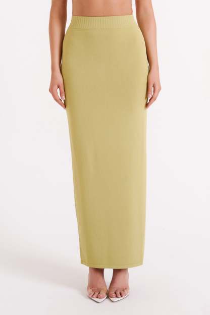Darby Knit Midi Skirt - Sage-My Chic Way.All Rights Reserved