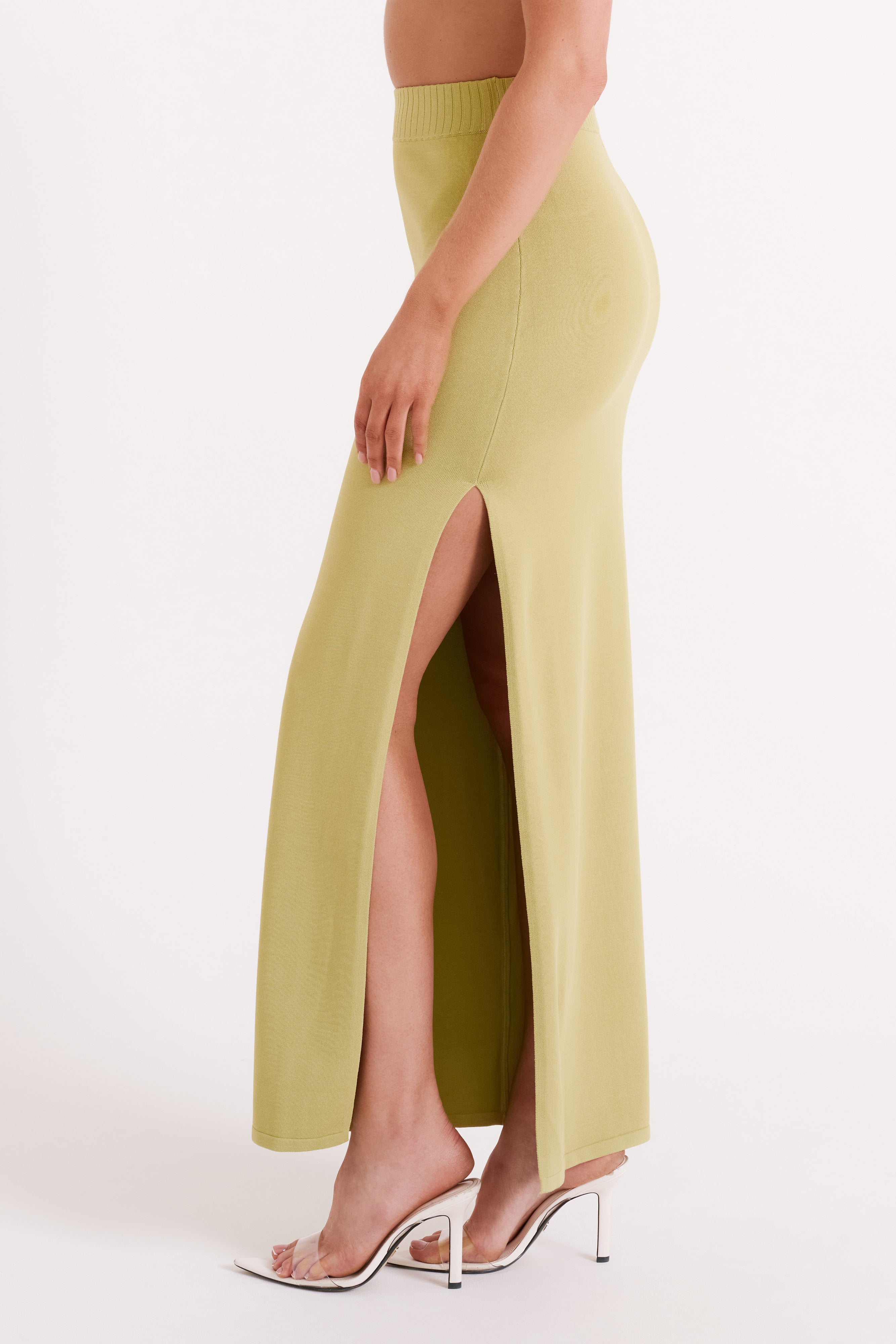 Darby Knit Midi Skirt - Sage-My Chic Way.All Rights Reserved