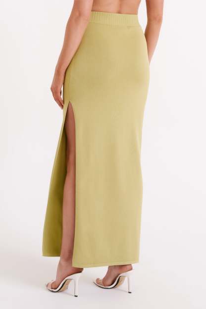 Darby Knit Midi Skirt - Sage-My Chic Way.All Rights Reserved
