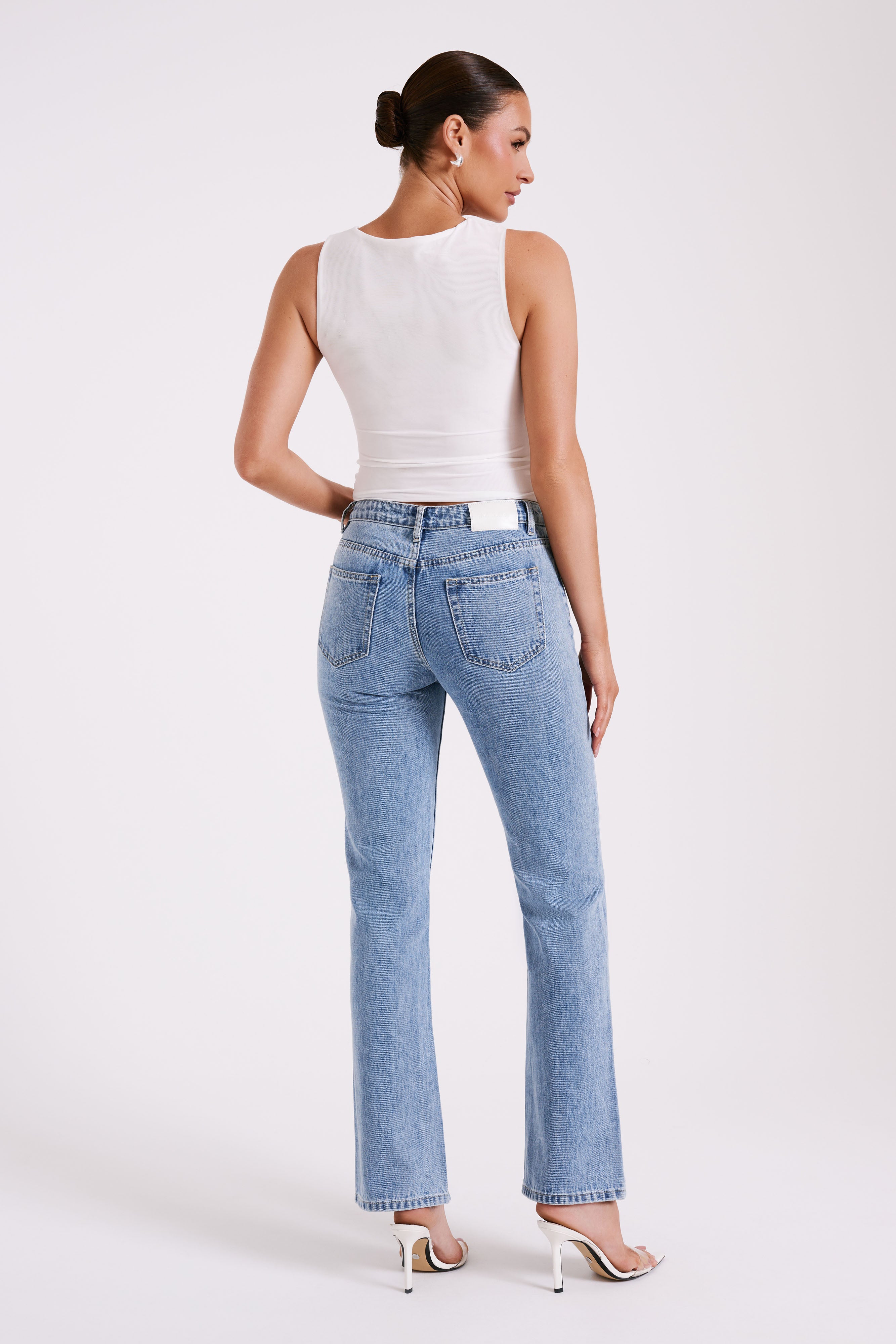 Luci Beaded Flower Mesh Top - White-My Chic Way.All Rights Reserved