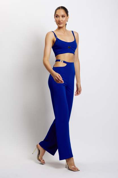 Blythe Double Strap Crop Top - Cobalt Blue-My Chic Way.All Rights Reserved