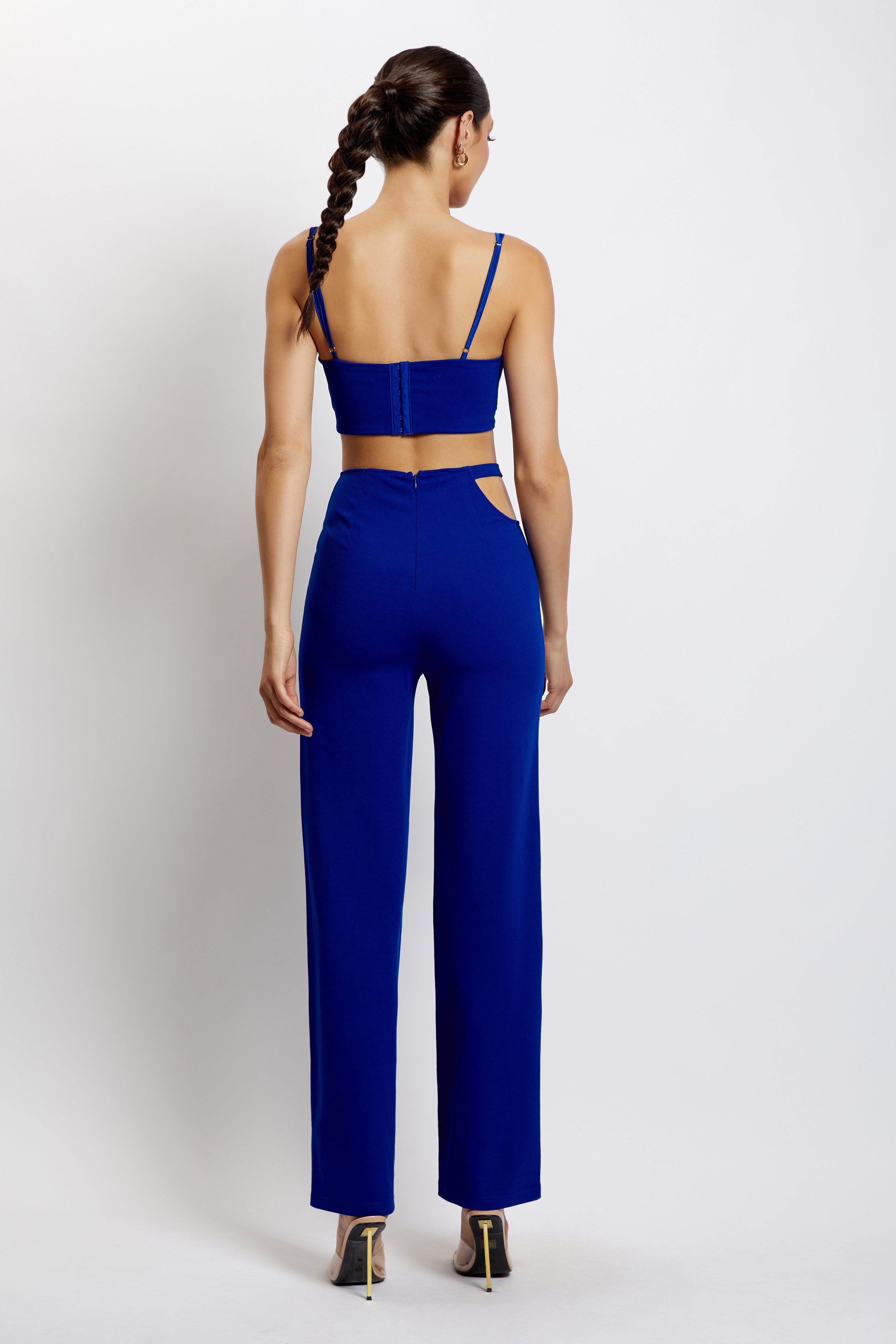 Blythe Double Strap Crop Top - Cobalt Blue-My Chic Way.All Rights Reserved