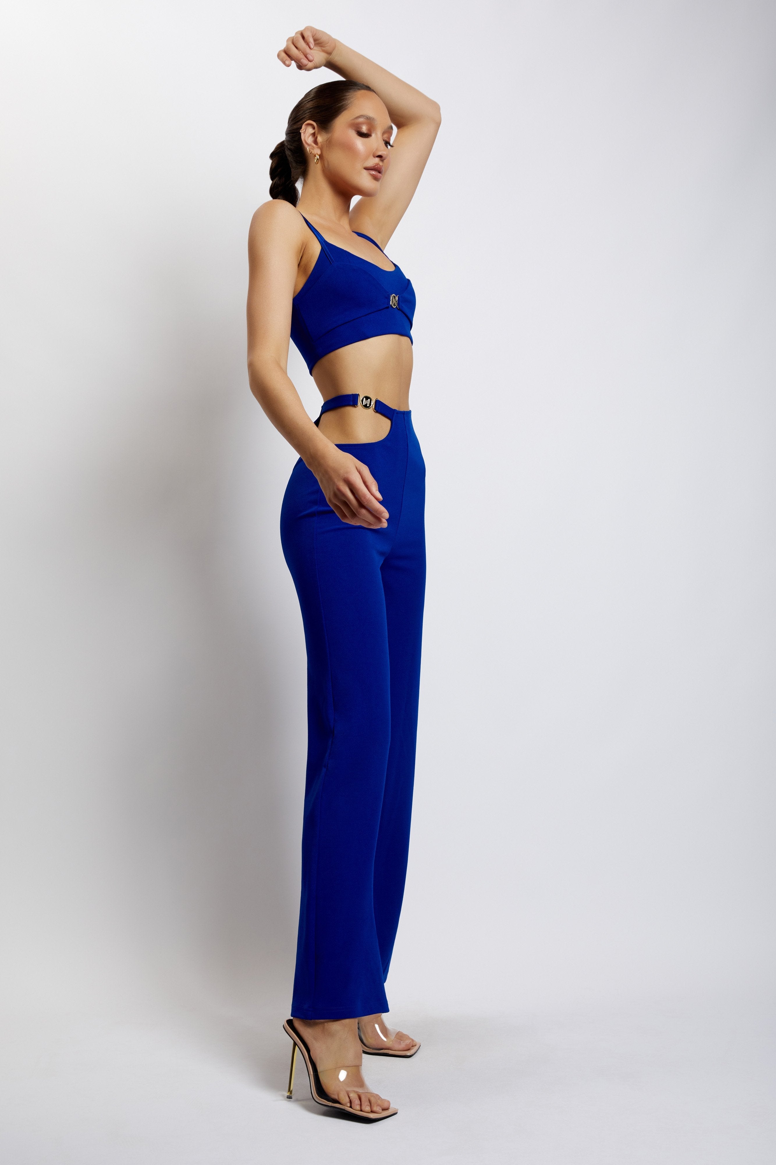 Blythe Double Strap Crop Top - Cobalt Blue-My Chic Way.All Rights Reserved