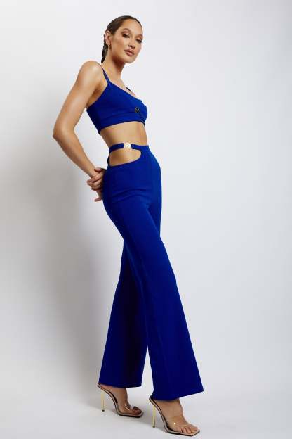 Blythe Double Strap Crop Top - Cobalt Blue-My Chic Way.All Rights Reserved