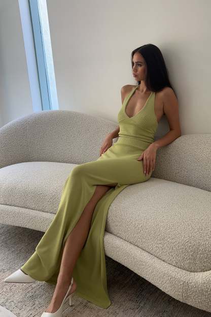 Darby Knit Midi Skirt - Sage-My Chic Way.All Rights Reserved
