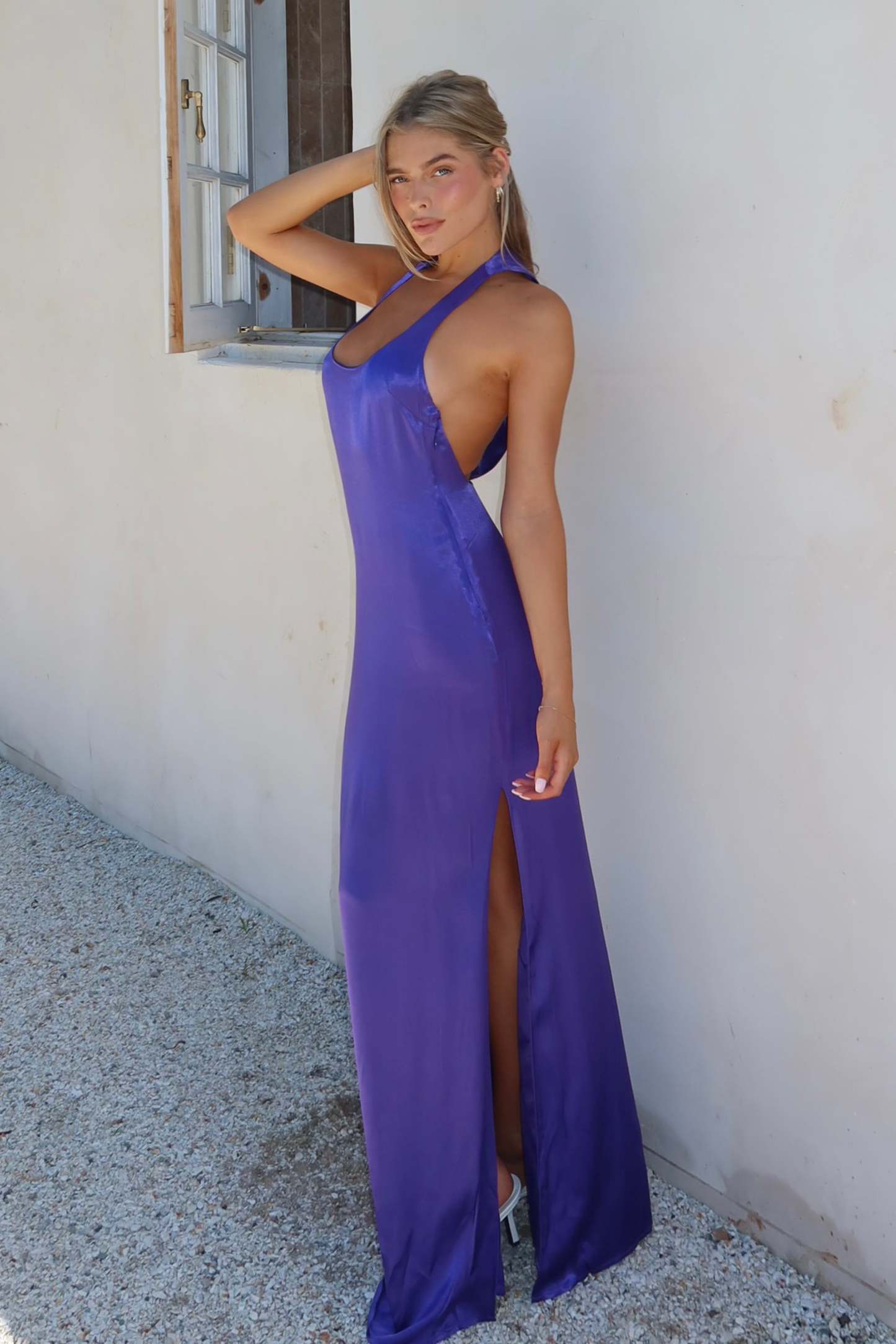 Jacquelyn Racerback Maxi Dress - Deep Purple-My Chic Way.All Rights Reserved