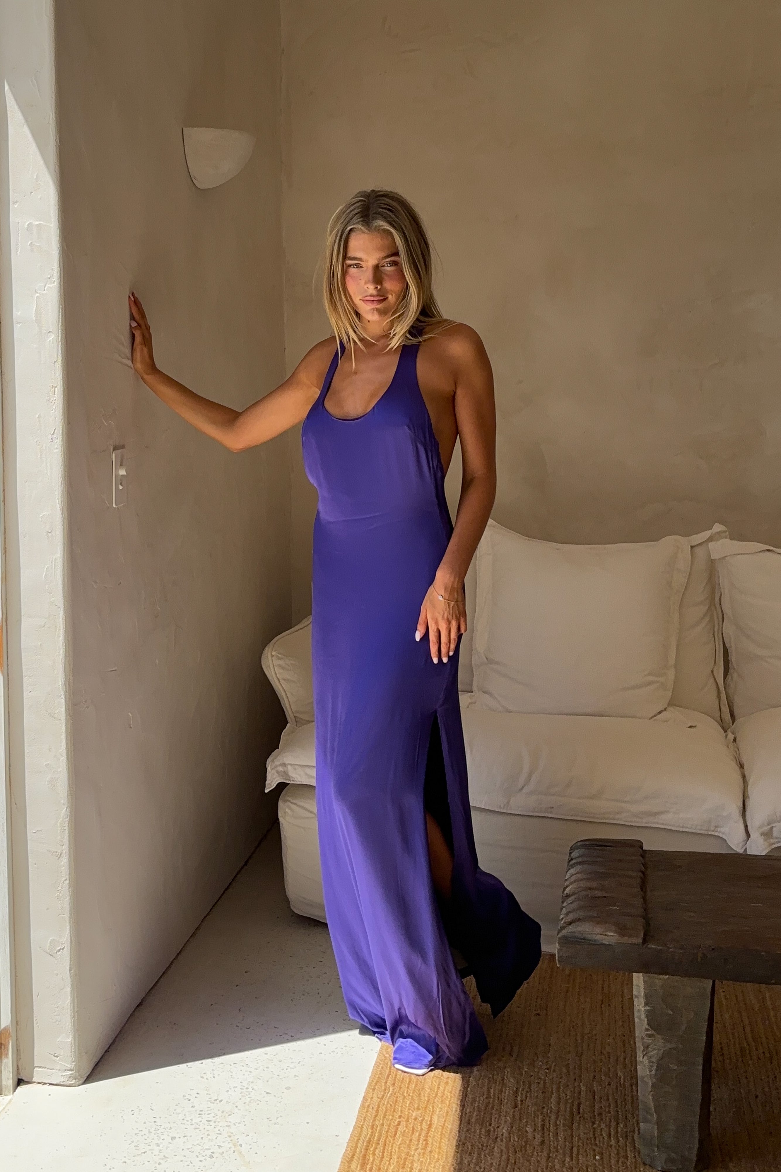 Jacquelyn Racerback Maxi Dress - Deep Purple-My Chic Way.All Rights Reserved