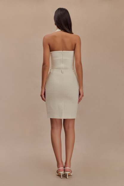 Addison Boucle Knee Length Skirt - Ivory-My Chic Way.All Rights Reserved