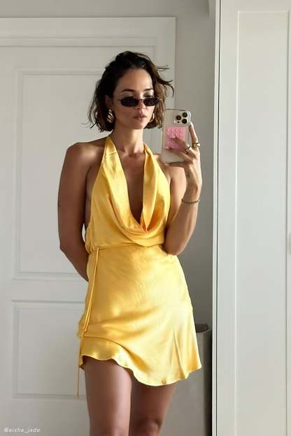 Lorena Halter Mini Dress - Mango-My Chic Way.All Rights Reserved