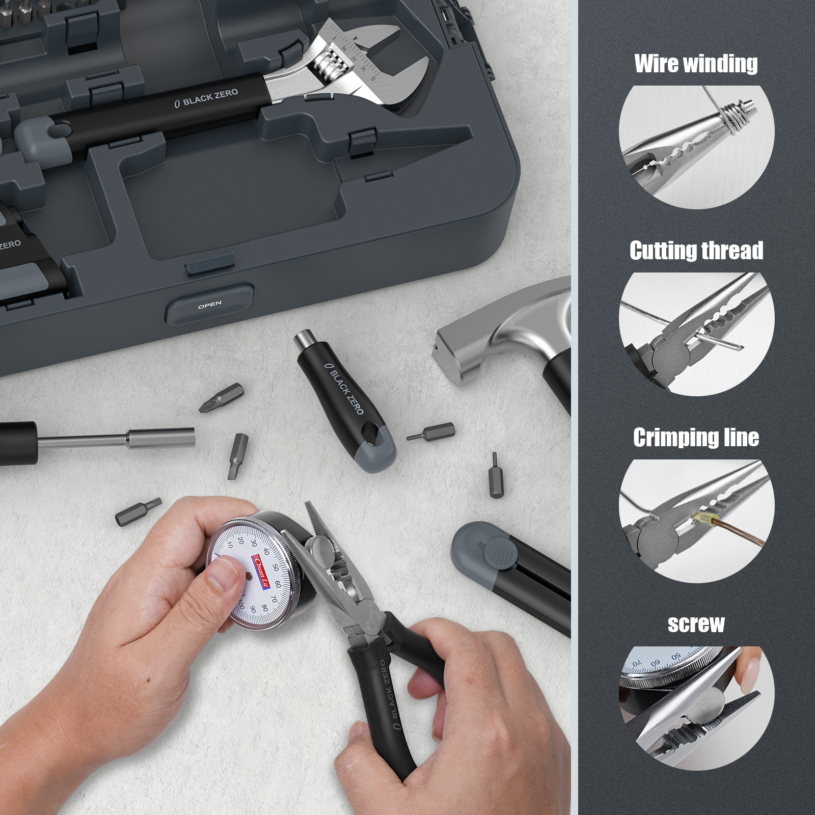 Hand Tool Set, DIY Set Tool Household, with Screwdriver