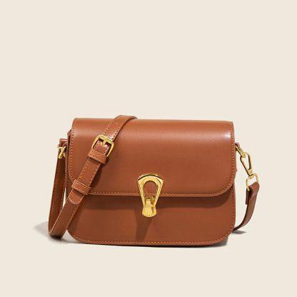 Nová evropský a americký retro styl dámská kabelka přes rameno hnědá trendy módní taška pro ženy