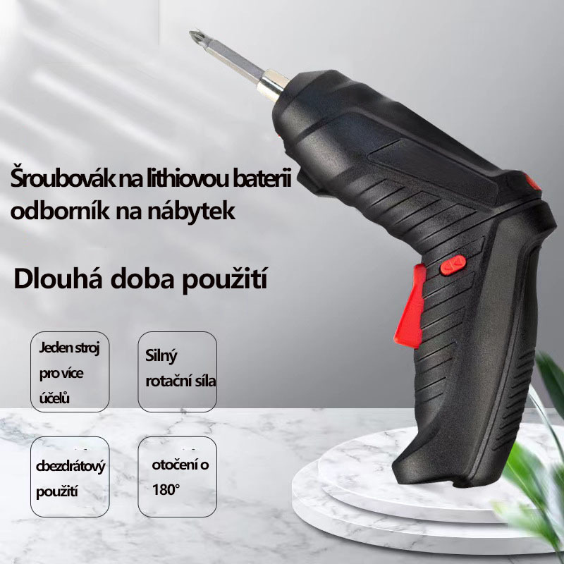Elektrický šroubovák dobíjecí skládací mini elektrický šroubovák domácí šroubovák plastová krabička lithiová baterie oblek