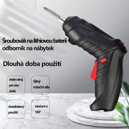 Elektrický šroubovák dobíjecí skládací mini elektrický šroubovák domácí šroubovák plastová krabička lithiová baterie oblek