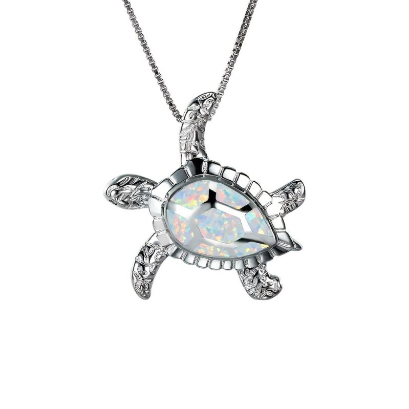 Tajemný modrý kulatý náhrdelník ze želvoviny – jemný šperk k narozeninám pro ženy