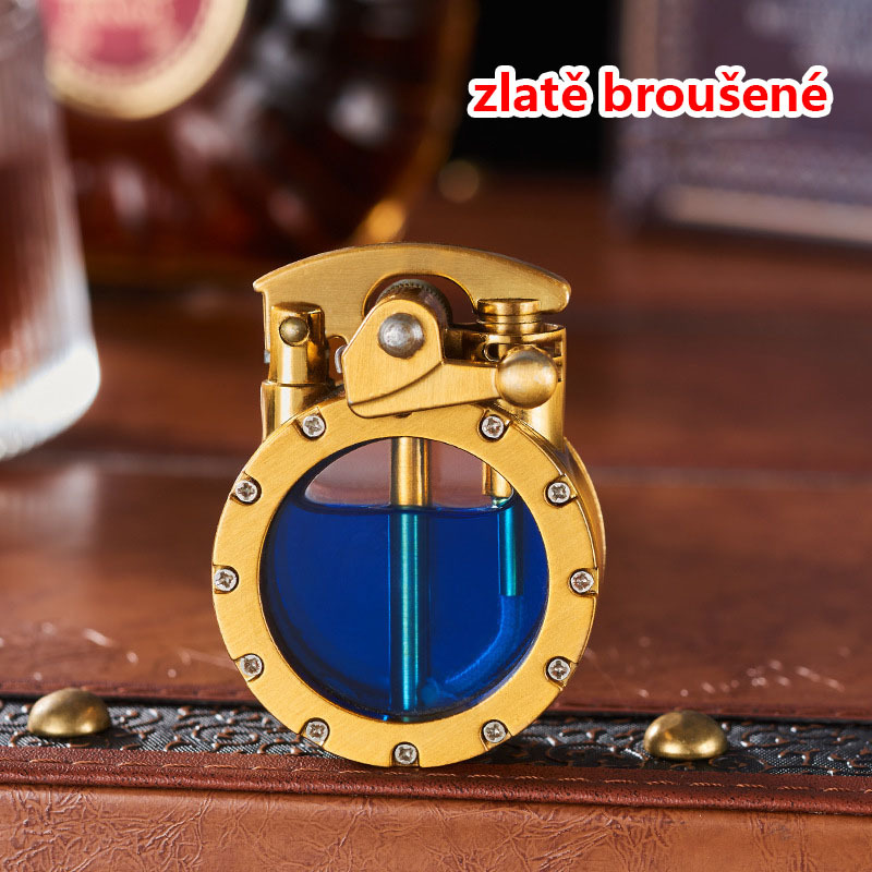 Personalizovaný a kreativní retro průhledný viditelný petrolejový zapalovač olejové nádrže