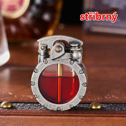 Personalizovaný a kreativní retro průhledný viditelný petrolejový zapalovač olejové nádrže