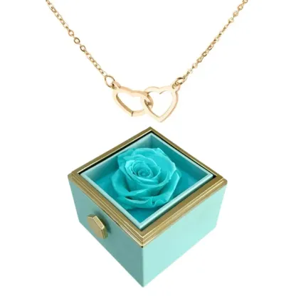 Eternal Rose Box - Colier personalizat gravat