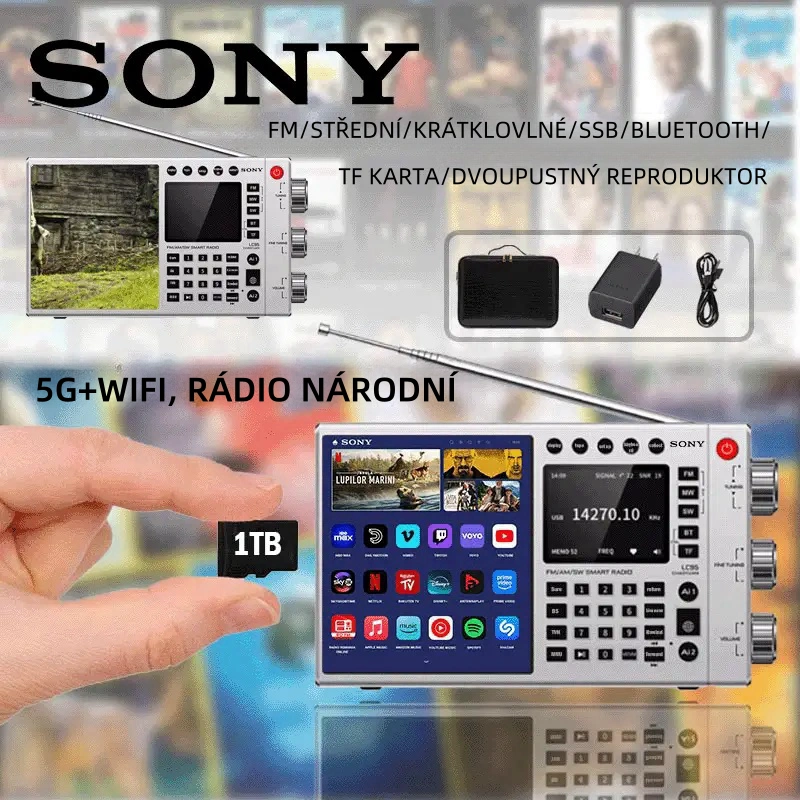 Nové rádio vše v jednom od Sony (online filmy, online hudba, televizní stanice, rádio)