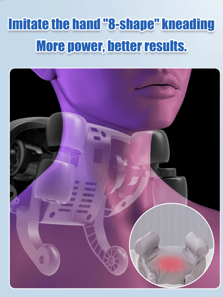 🔥Experimentați relaxarea supremă cu aparatul de masaj pentru gât Smart Humanoid Neck Massager - Your Personal maseur personal!