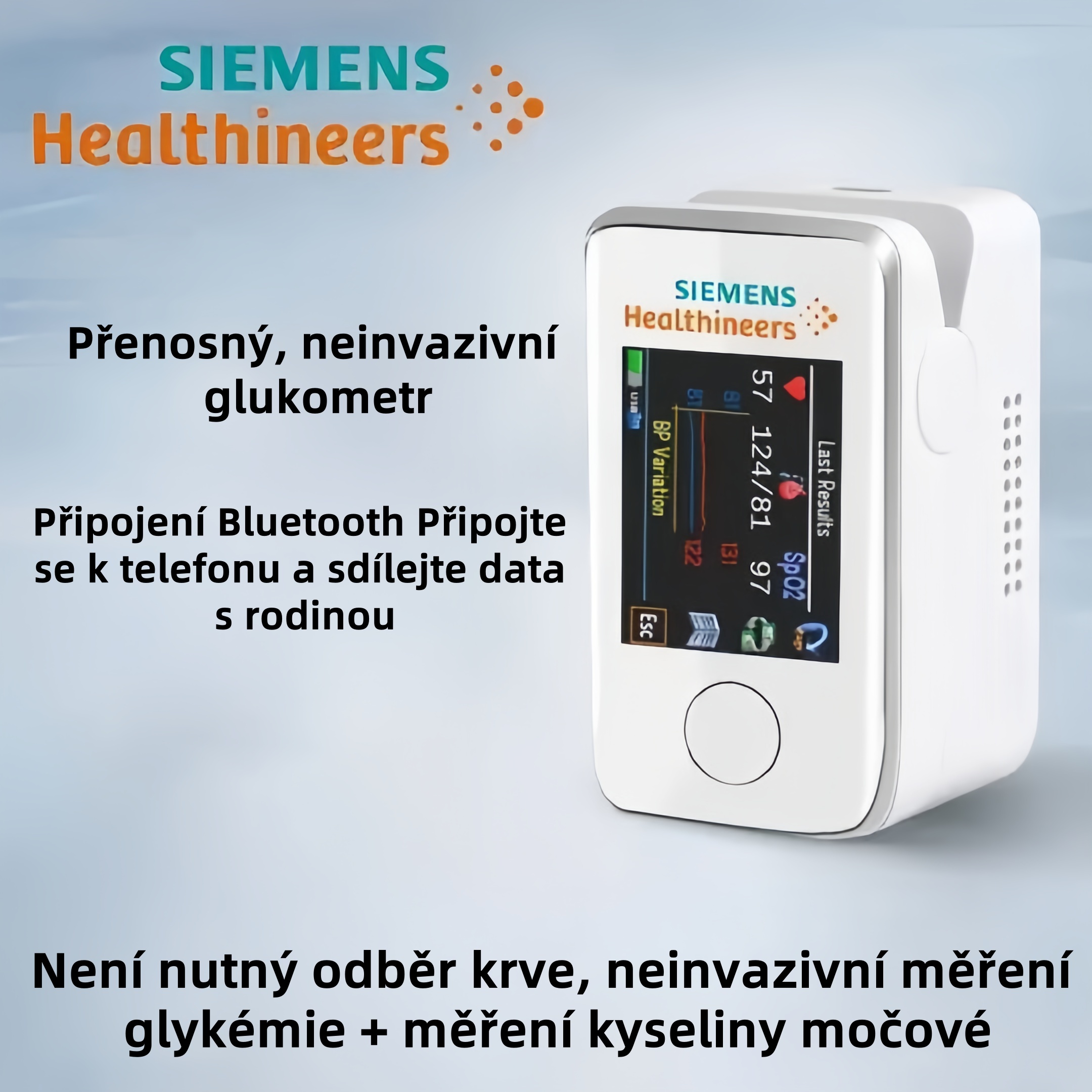 😍50% sleva na limitovanou edici👨‍⚕️Siemens 2024 verze 3.0 komplexní multifunkční glukometr pro monitorování stavu
