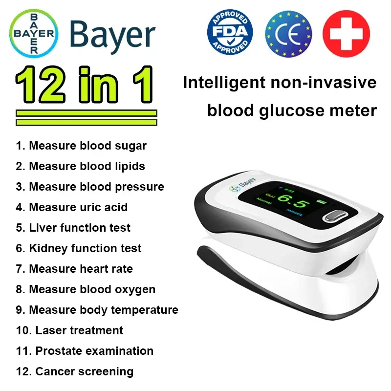 【12 v 1】 Nejnovější neinvazivní inteligentní glukometr od společnosti Bayer