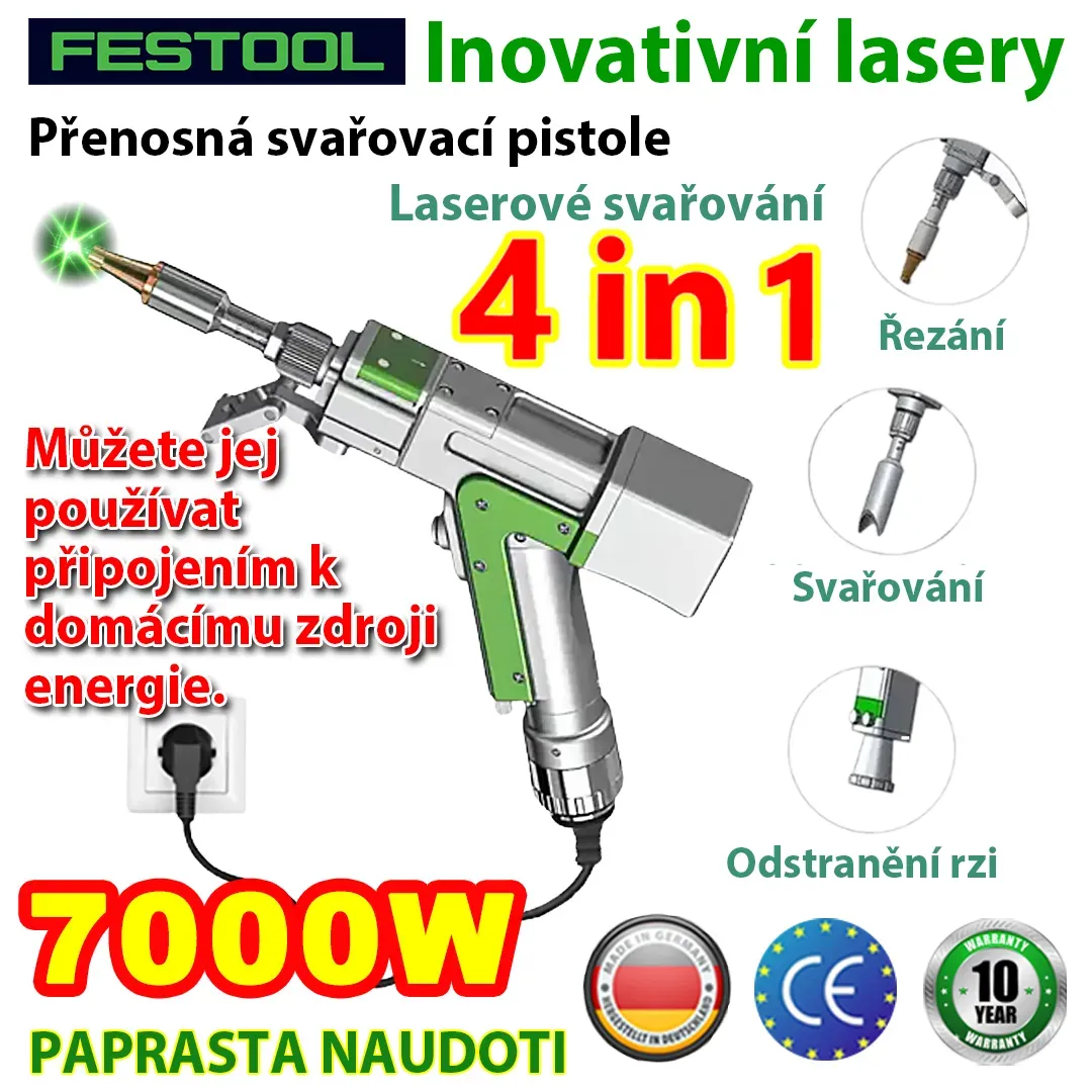 [Laserové svařování se čtyřmi funkcemi] FESTOOL Multifunkční laserová pistole, 7000W