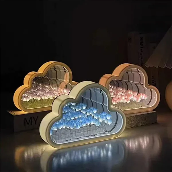 🌷Horké 50 sleva! 🌷 -Zrcadlo Dream Oasis bez okrajů s květinovým oblakem