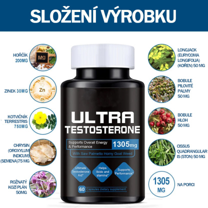 Pilulky na zvýšení mužské potence pro muže, Hard Rock Stamina, zvyšují testosteron, zvyšují výdrž a zvyšují libido