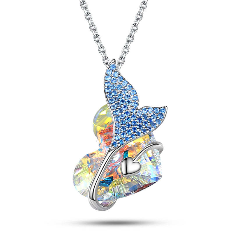 MERMAID HEART CRYSTAL NECKLACE