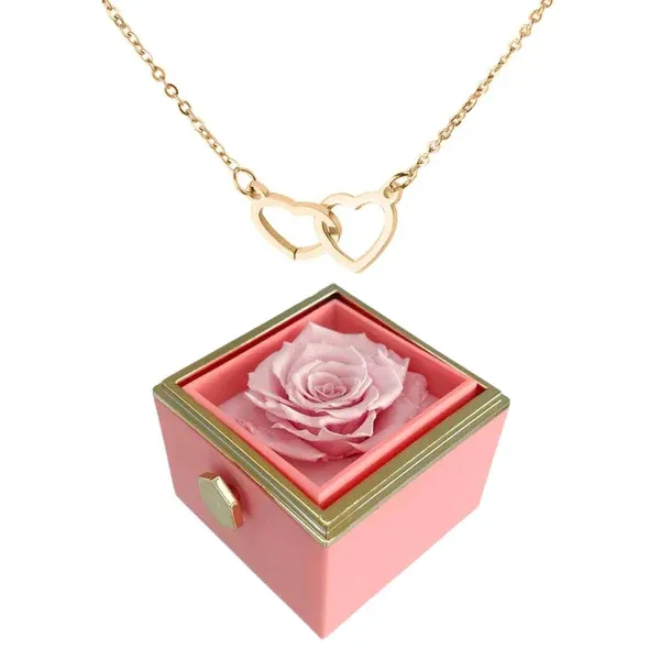 Eternal Rose Box - Colier personalizat gravat
