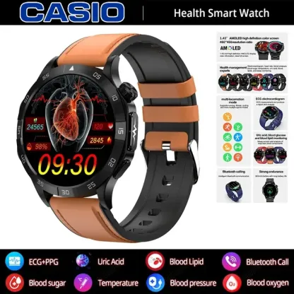 CASIO AI lékařské diagnostické chytré hodinky ⌚️ Nová verze 2026! Podporují inteligentní měření EKG+PPG, přesně sledují hladinu cukru, tuků a kyseliny močové – vaše zdraví v jedněch hodinkách 🏃‍♂️