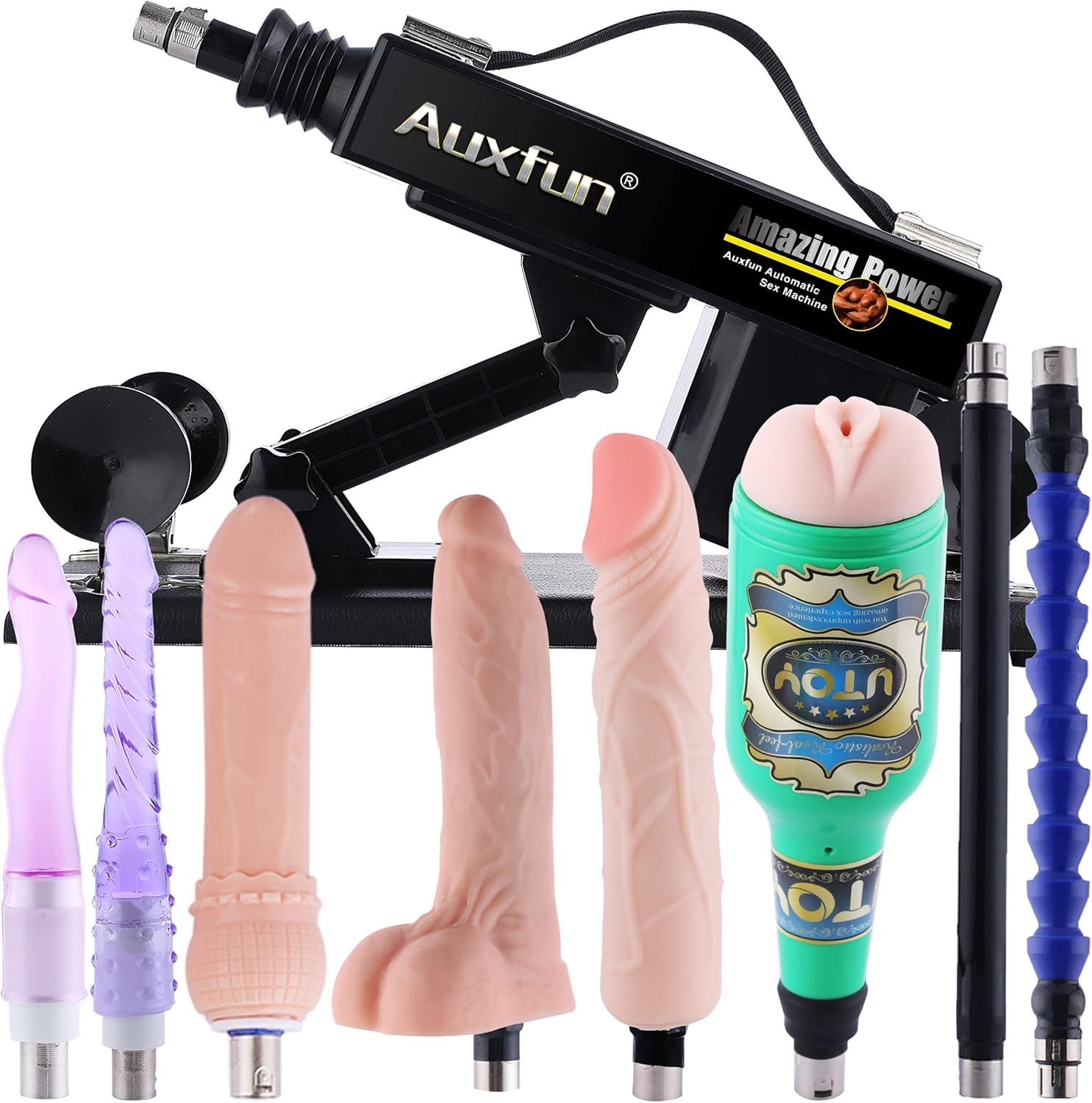 unisex 🔥Sex stroj, erotický stroj s 3XLR konektorem, dildo stroj s realistickým dildem, sexuální hračky pro milovníky sexu, 7 nástavců s přísavkou, hračky pro dospělé pro ženy