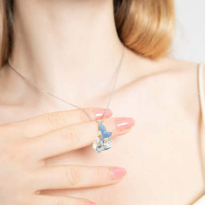 MERMAID HEART CRYSTAL NECKLACE