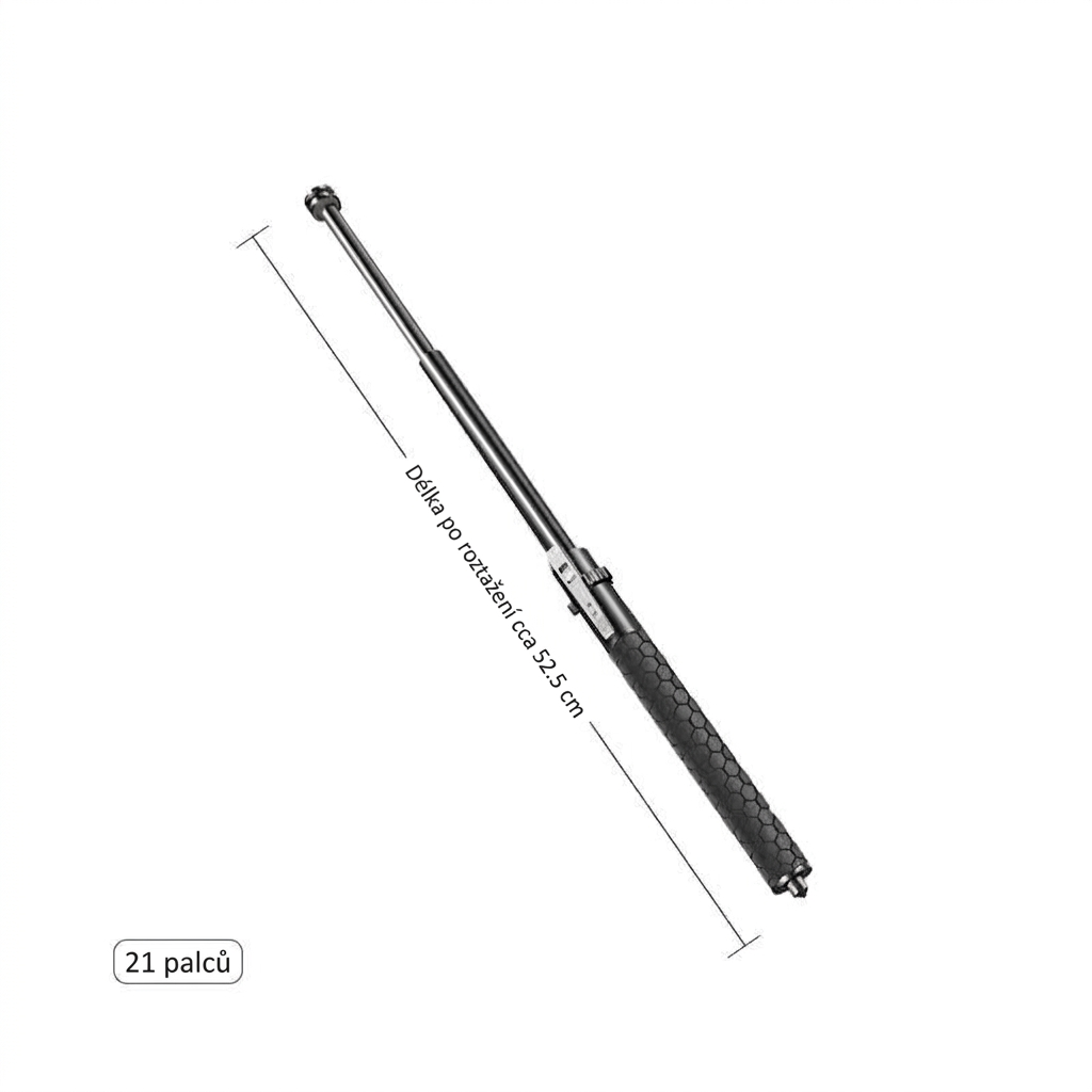 Německá kvalita pro vaši bezpečnost: Automatický teleskopický obušek z kalené oceli