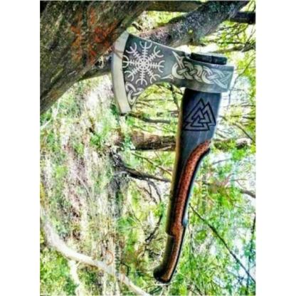 Ručně vyrobená vikingská sekera z uhlíkové oceli, nejlepší dárek pro vaši rodinu