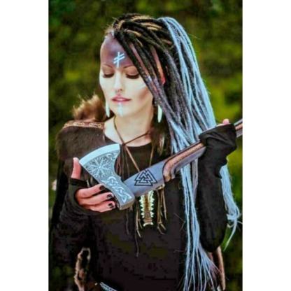 Ručně vyrobená vikingská sekera z uhlíkové oceli, nejlepší dárek pro vaši rodinu