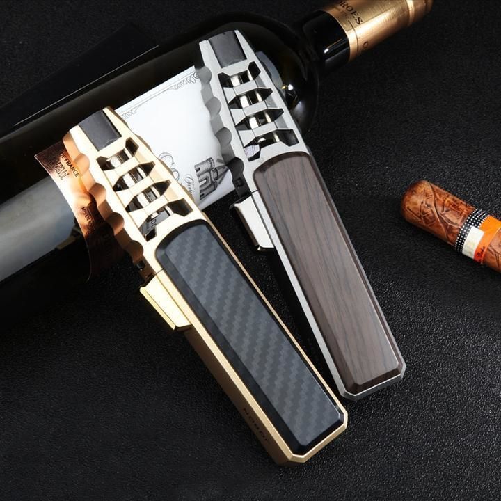 50% sleva – Větruodolný zapalovač Straight Torch Blue Flame